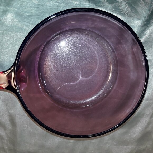 Vintage 90s Cranberry Visions Pyrex Corning 1.5L All-Glass Purple Saucepan w/Lid - Picture 8 of 10